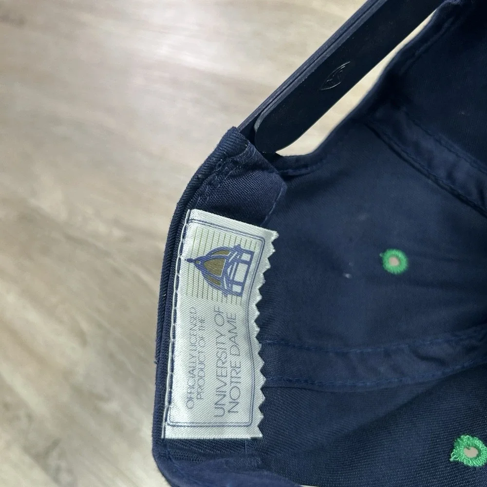 VTG Notre Dame Fighting Snapback Hat College Youngan Blue Green Cap - Picture 4 of 9